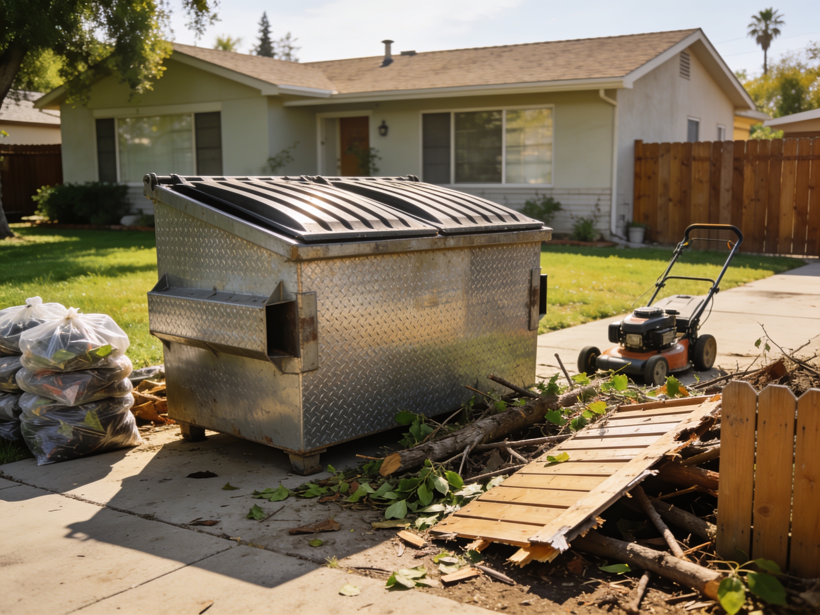 Choosing Dumpster Size for Summer Yard Cleanups Around Glendale